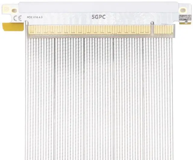 Alt view image 2 of 4 - PCI-E 16x Extreme High Speed Riser Cable/Dual Reverse Connectors/Graphics Card GPU Ready/Compatible with K Series Chassis/18.5cm(Total Length: 20cm) (SG41 (PCIE 4.0 v2))