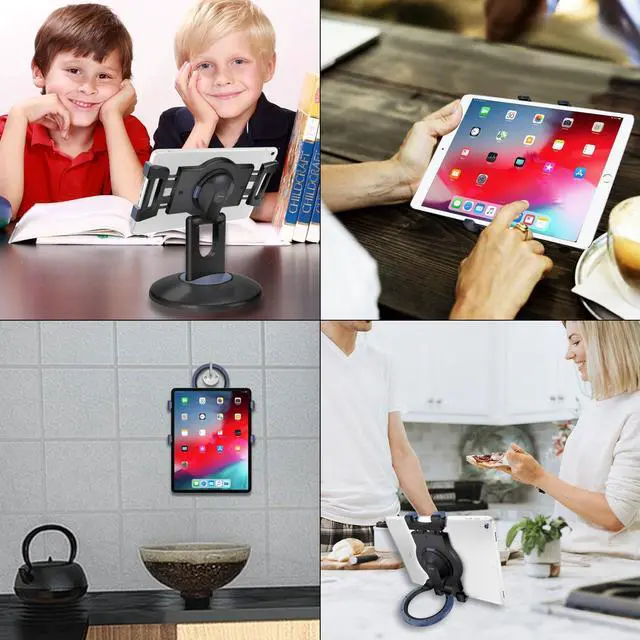 Alt view image 5 of 5 - Tablet Holder - Heavy Duty Adjustable Desk Stand Mount for Tablets