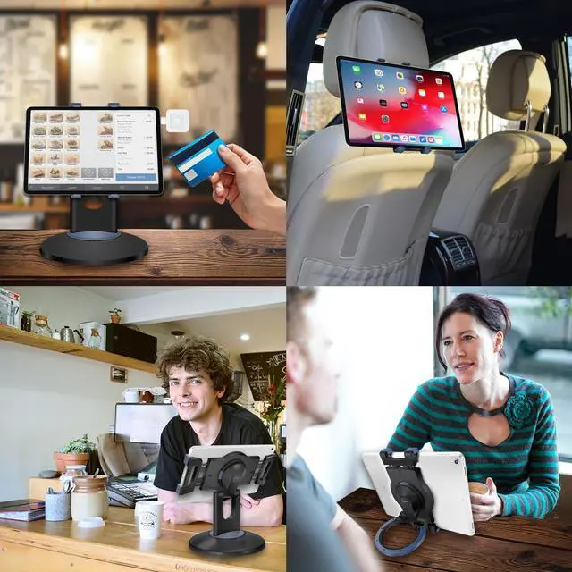 Alt view image 4 of 5 - Tablet Holder - Heavy Duty Adjustable Desk Stand Mount for Tablets