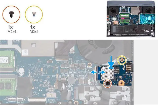 Alt view image 3 of 5 - Deal4GO GDL55 RJ45 LAN Board Audio I/O Daughterboard 5N52P 05N52P 58MDX 058MDX w/ Cable Replacement for Dell G15 5510 5511 (with GPU RTX 3060)
