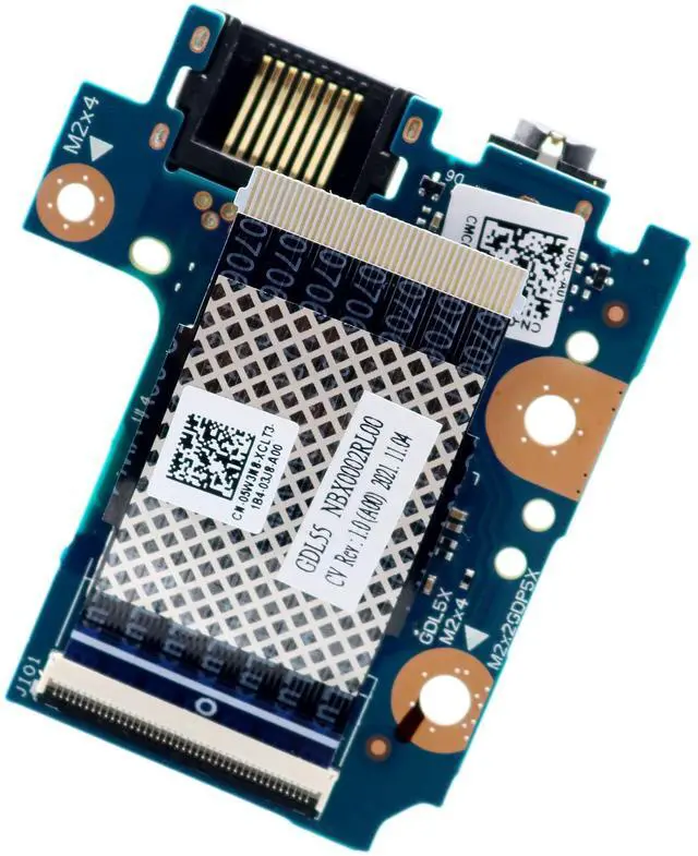 Alt view image 2 of 5 - Deal4GO GDL55 RJ45 LAN Board Audio I/O Daughterboard 5N52P 05N52P 58MDX 058MDX w/ Cable Replacement for Dell G15 5510 5511 (with GPU RTX 3060)