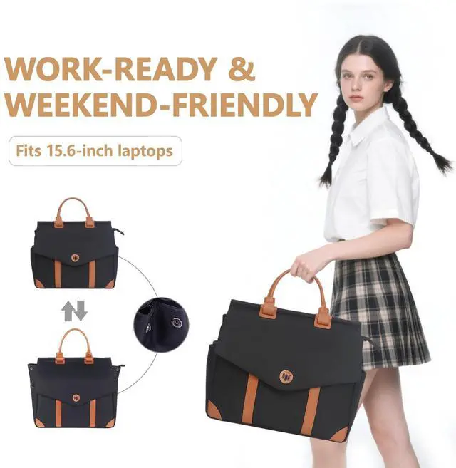 Alt view image 2 of 4 - Multi-Functional Shoulder Bag Backpack for Women: 20L Handbag with 12 Pockets Fits 15.6 Inch Laptop & A4 Documents - Ideal for Business Travel Waterproof