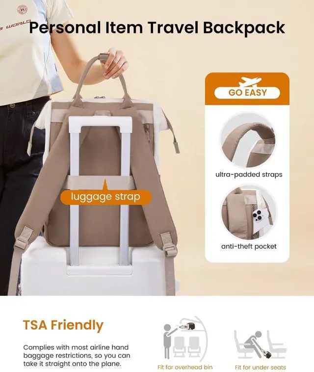 Alt view image 5 of 5 - LOVEVOOK Puffer Laptop Backpack for Women, 15.6 Inch Work Backpack purse for Nurse Teacher, College Back to School Bookbag for Teen Girls, Personal Item Travel Bag Computer Daypack for Daily Commute