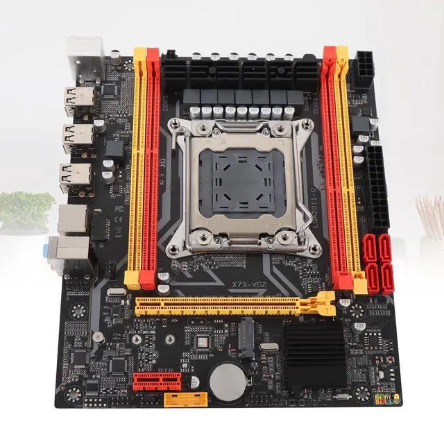 Alt view image 5 of 5 - Computer Motherboard with X79 Chipset, 4 DDR3 RAM Slot, 128GB Capacity, for E5 V1 V2, for i7 3th 4th Gen Processors, PC Gaming Motherboard Support 1066, 1333, 1600, 1866MHz