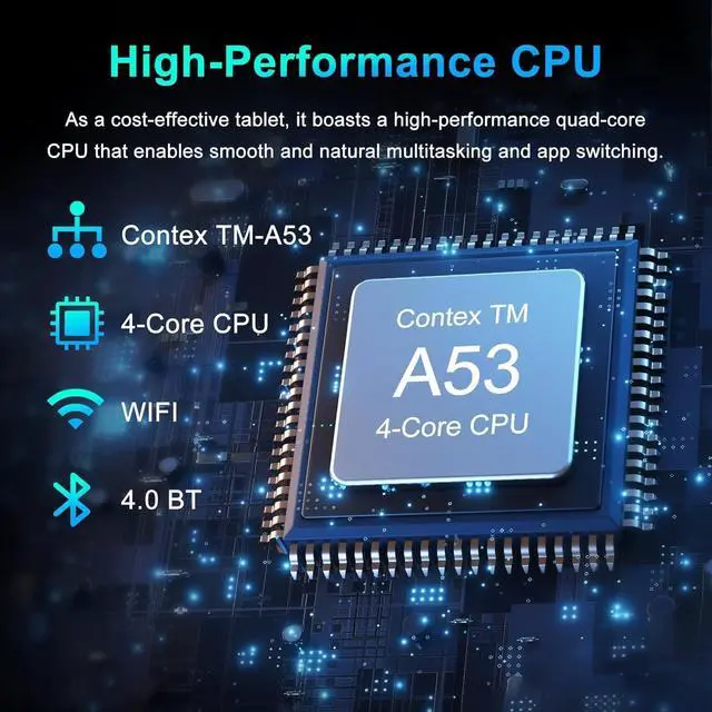 Alt view image 3 of 5 - YYSWIE 10.1 Inch Android 14 Tablet with Stylus Pen, 6GB RAM, 32GB+128GB Expandable Storage, Quad-Core, 5000mAh, IPS HD,Dual Camera, Bluetooth, WiFi, Google Certified