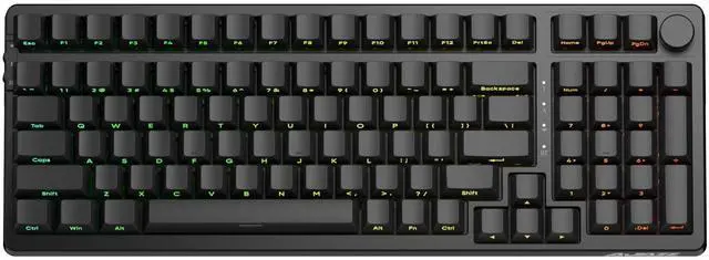 Main image of FIRSTBLOOD ONLY GAME. AK992 Hot-Swappable 2.4G Wireless/Bluetooth 5.0/USB Wired Triple Mode Mechanical Keyboard, 98 Keys Full Layout, RGB Backlit, Brown Switches, Black Side Carving PBT Keycaps