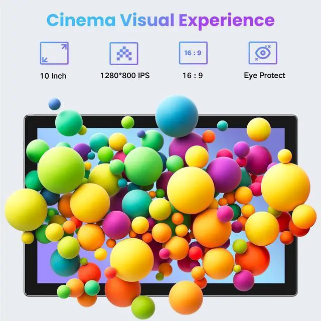 Alt view image 3 of 5 - FIEKVE Android Tablet 10.1 Inch, 2025 Android 14 Tablets with Octa-Core CPU, 12GB RAM + 64GB ROM (2TB Expand), Wi-Fi 6 BT 5.0 Tablet PC Long-Life Battery HD Touchscreen Tablets for Adult(Gray)