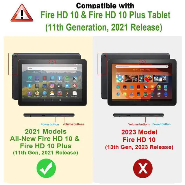 Alt view image 2 of 5 - ANNAPRO Case for Amazon Kindle Fire HD 10 Tablet (ONLY Fit 11th Generation 2021 Release) & Fire HD 10 Plus Tablet - Slim Folding Stand Folio Cover with Auto Wake/Sleep and Hand Strap, Countryside