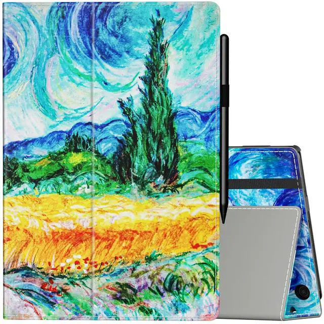 Main image of ANNAPRO Case for Amazon Kindle Fire HD 10 Tablet (ONLY Fit 11th Generation 2021 Release) & Fire HD 10 Plus Tablet - Slim Folding Stand Folio Cover with Auto Wake/Sleep and Hand Strap, Countryside