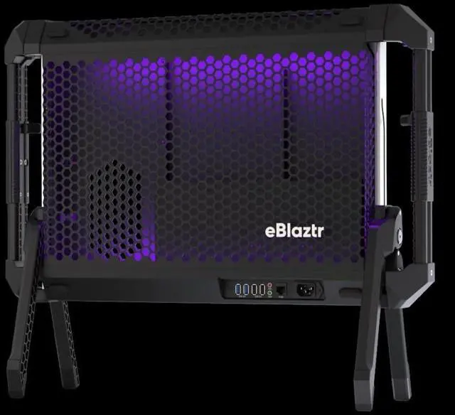 Main image of eBlaztr ITX PC Case, Matte Black Aluminum, All-in-one PC Case