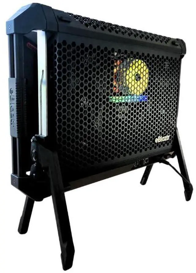 Alt view image 4 of 5 - eBlaztr ITX PC Case, Matte Black Aluminum, All-in-one PC Case