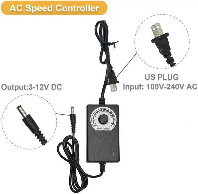 Alt view image 4 of 5 - 12025 120 mm x 25 mm Small Brushless Cooling Fan, AC 100V - 240V Speed Control Fan, for Cabinet Computer Case Chassis Server Workstation Amplifier Pet Box Cooling (3)