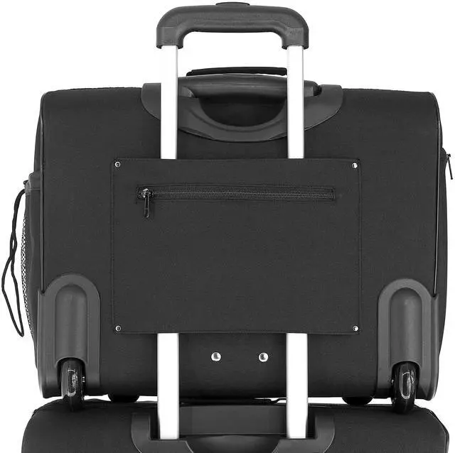 Alt view image 4 of 5 - 17.5" Foldable Laptop Carry-on Briefcase On Wheels, Under the Seat Personal Item Suitcase Compliant with Spirit, Frontier, American, Delta, Allegiant and More. 18x14x8 inches (45x36x20 cm)