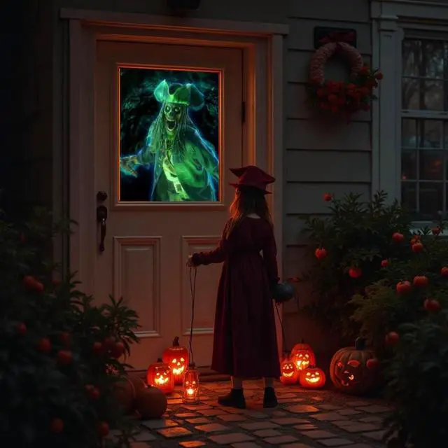 Alt view image 5 of 5 - AtmosFX® Ghostly Jump Scares Halloween Digital Decoration on USB Includes 8 Atmosfx Video Effects for Hallloween