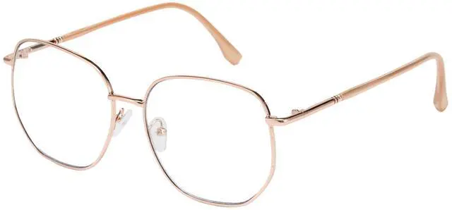 Main image of Cyxus Photochromic Blue Light Glasses for Men Women Computer Glasses UV Protection Glasses 8261 (Rose Gold White Lens)