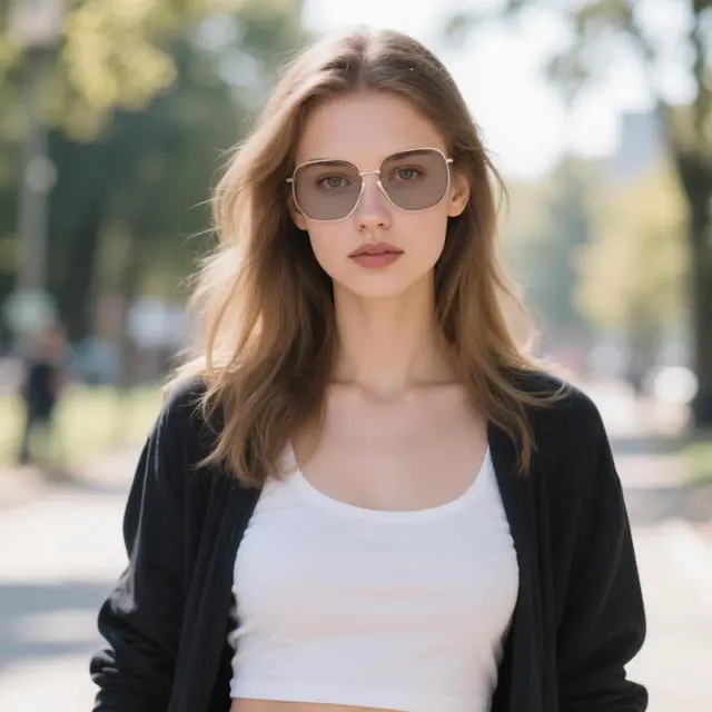 Alt view image 2 of 5 - Cyxus Photochromic Blue Light Glasses for Men Women Computer Glasses UV Protection Glasses 8261 (Rose Gold White Lens)