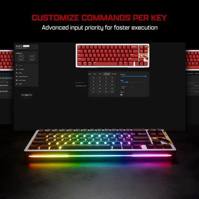 Alt view image 5 of 5 - OOCTPK Chilkey Slice68 HE Gaming Keyboard: Hall Effect Aluminum Keyboard with Flux Switch, Rapid Trigger, 8K Polling, Per-Key RGB Gaming Magnetic Switch Key Board for Gaming (Red)