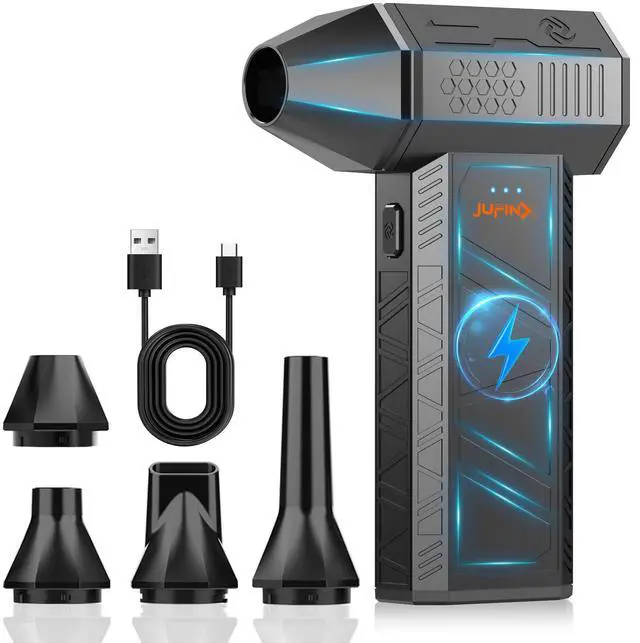 Main image of JUFINX X3mini Electric Air Duster-110000RPM Super Power Cordless Air Duster, 3-Gear Adjustable Mini Blower with Fast Charging, Dust Blower for Computer, Keyboard, House, Outdoor and Car