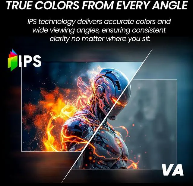 Alt view image 5 of 5 - CRUA 34" Gaming Monitor, IPS WQHD(3440×1440P) 144Hz/165Hz Computer Monitor, 21:9 UltraWide Screen, 380cd/m², 120% sRGB, Support AMD FreeSync, Height Adjustable and with Speakers, Wall Mountable-Black