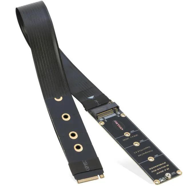Main image of RIITOP M.2 NVMe Extension Cable, NVMe Extender for Both M Key and B+M Key SSD in Size 2280/2260/2242/2230 Support PCIe 4.0 and SATA 6Gbps(1FT)