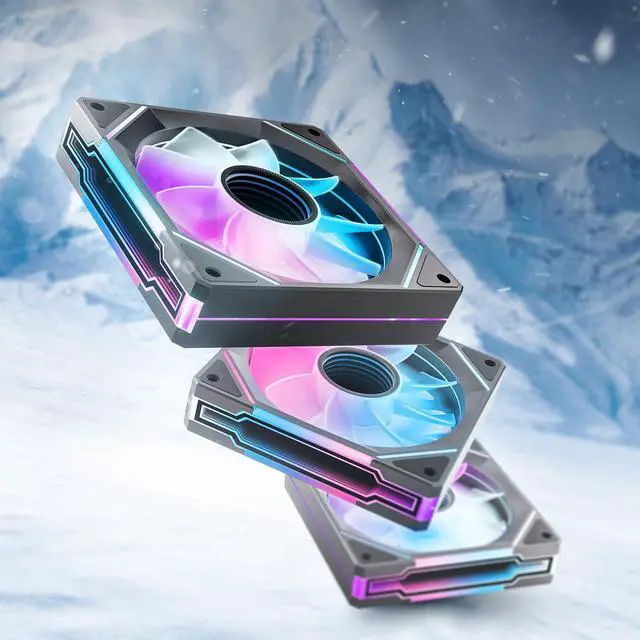 Main image of AsiaHorse AMICI-5GT RGB PC Fans, Infinity Mirror ARGB Fans HDB Bearing Fan Speeds Up to 1800 RPM with 24 LED Lights, Reverse Blade Fan Compatible Motherboard Aura SYNC (Not Wireless Connection)