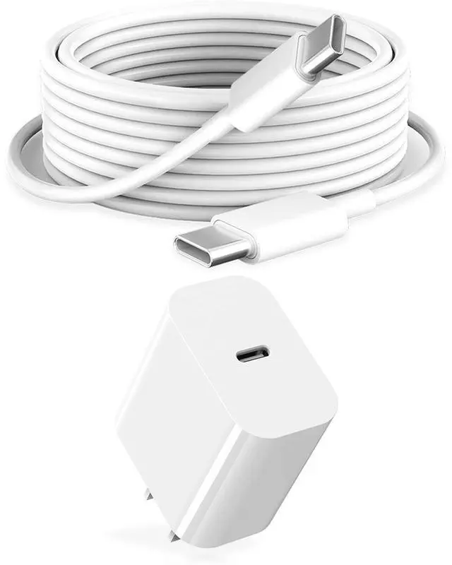 Main image of GKW iPad Chrager Fast Charging for iPad Pro Air Mini A17 A16 10th iPhone 16 16e 15, Type C Chrager 20W Fast Charging Block Plug & 6ft USB C to C Cable, 1Pack White
