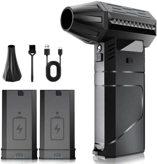 Main image of COSANO F3 Electric Air Duster with 2 Magazine-Style Batteries, 220g+ Strong Airflow, 2 Magnetic Nozzles, 3-Speed Cordless Blower with LED, Electric Inflator, Keyboard Duster for PC, Car & Electronics