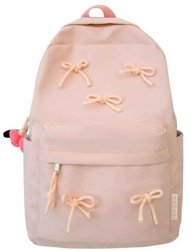 Main image of KAOBIO 2025 Trendy Cute Bowknot Backpack for Women Laptop Daypack Y2k Preppy Aesthetic Backpack Kawaii Coquette Backpack (Pink)