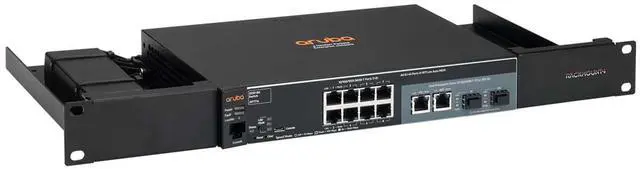 Main image of HPE Aruba Gigabit Switch Rack Mount - 1U Server Rack Shelf with Easy Access Front Network Connections, Properly Vented, Customized 19 Inch Rack - RM-HP-T1 by Rackmount.IT