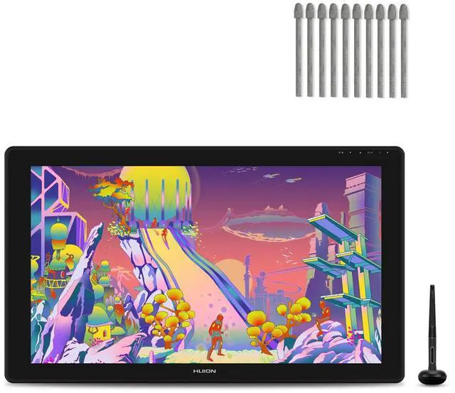 Main image of HUION Kamvas 24 Plus 2.5K QHD Drawing Tablet with Screen, 140% sRGB Full-Laminated QD Drawing Monitor with Battery-Free Pen for PC, Mac, Android, 23.8inch Pen Display with 10 Felt Pen Nibs