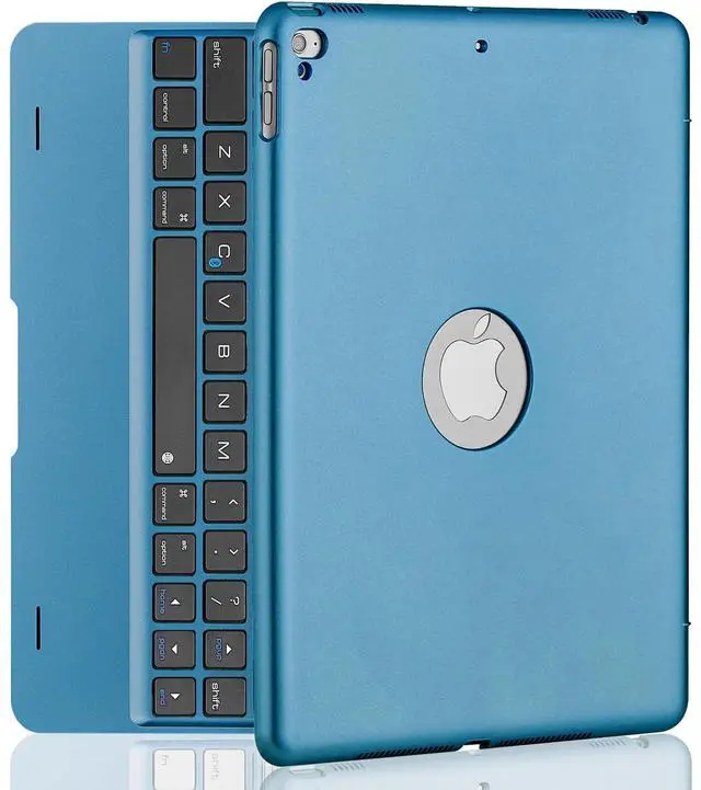 Main image of NOKBABO iPad Keyboard Case for iPad Pro 9.7 inch, 2018 iPad 6th Gen, 2017 iPad 5th Gen, iPad Air 2 & 1 case with Keyboard, 130° Smart Folio Hard Back Cover, Ultra Slim, Auto Wake and Sleep - Navy Blue