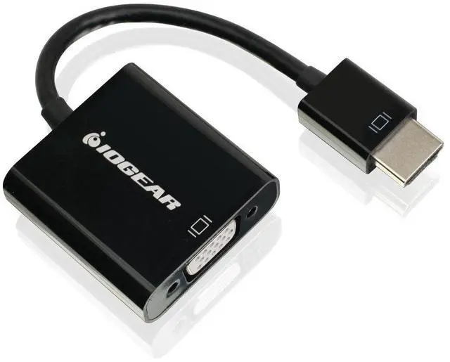 Main image of IOGEAR HDMI (M) to VGA (F) Adapter - 2 Channel Audio Via 3.5mm Stereo Output - Compatible for Desktop - Laptop - Monitor - Projector - HDTV, Chromebook, Raspberry Pi, Roku, Xbox and More - GVC311