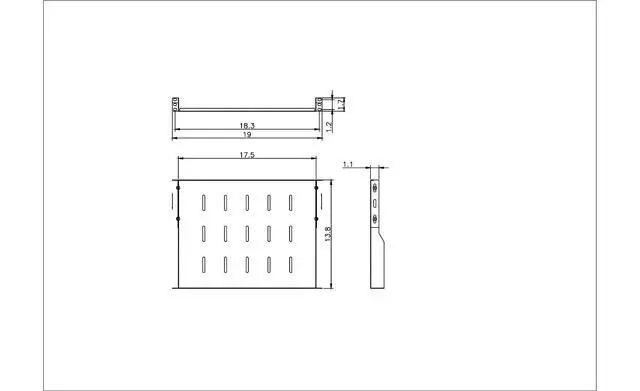 Alt view image 2 of 4 - RAISING ELECTRONICS 1U Black Flexible 14inch (350mm) deep Cantilever Server Shelf Vented Rack Mount 19inch