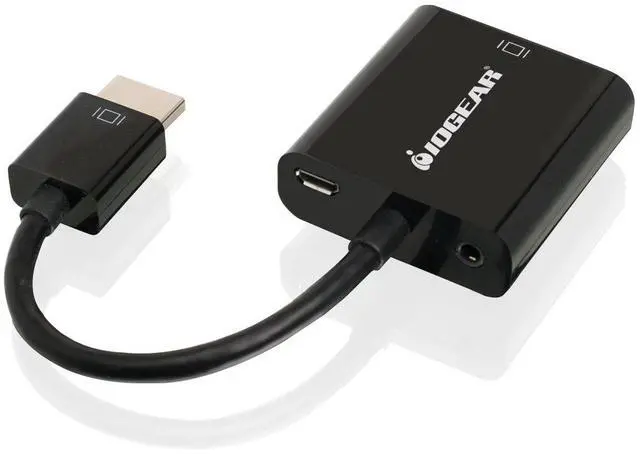 Alt view image 2 of 4 - IOGEAR HDMI (M) to VGA (F) Adapter - 2 Channel Audio Via 3.5mm Stereo Output - Compatible for Desktop - Laptop - Monitor - Projector - HDTV, Chromebook, Raspberry Pi, Roku, Xbox and More - GVC311