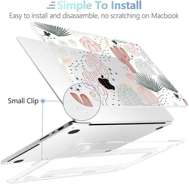 Alt view image 5 of 5 - MEEgoodo Case for MacBook Pro 14 inch (M5/M4/M3/M2/M1) 2025 2024 2023 2021, Case Fit Model A3434/A3112/A3401/A3185/A2918/A2992/A2779/A2442 Pro/Max, Cacti