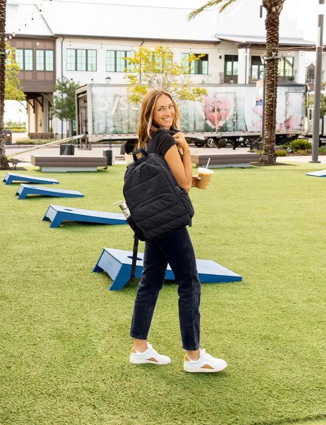 Alt view image 2 of 5 - Uselike Travel Backpack for Women, 15.6 Inch College Laptop Backpack, Water Resistant Work Backpacks, Cute Quilted Bookbag