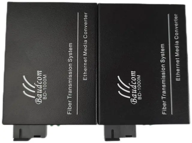 Alt view image 4 of 5 - Baudcom a Pair Gigabit SingleMode Fiber to Ethernet Media Converter, Single Fiber, 1000Base-LX to 10/100/1000Base-Tx Gigabit SMF Fiber SC to Copper RJ45 Ethernet Converter, Bidi, 20KM