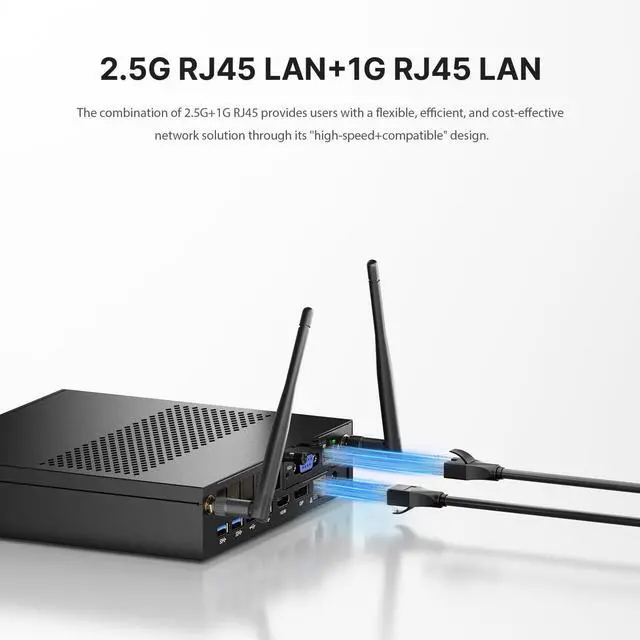 Alt view image 5 of 5 - MAGICNUC AG3 Mini PC Core i9 13900HK (14C/20T, Up to 5.4GHz) 32GB DDR5 RAM 1TB PCIe SSD Mini Computers9×USB Ports/Dual LAN/HDMI/DP/Wi-Fi6/BT 5.2 Mini Desktop Computers