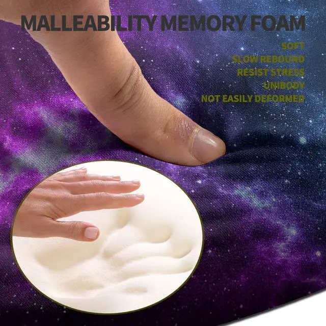 Alt view image 3 of 5 - Hokafenle Ergonomic Mouse Pad Wrist Support, Terraced Slope Carpal Tunnel Wrist Pad for Mouse with Unibody Memory Foam, Wrist Rest Pain Relief Mousepad (Galaxy, 11.8x7.9 in)