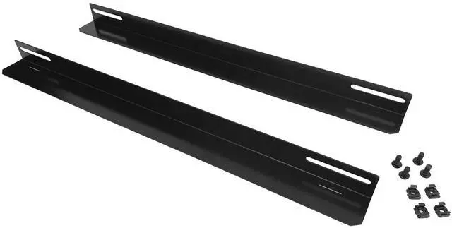 Main image of Server Rack Cabinets Tray Mount Supporting Rails L-Shape 1 Pair 2 Roots Deep 22Inch Long Suitable for 800MM Depth Rack Cabinet Cold Rolled Steel Material (800MM, 22INCH)