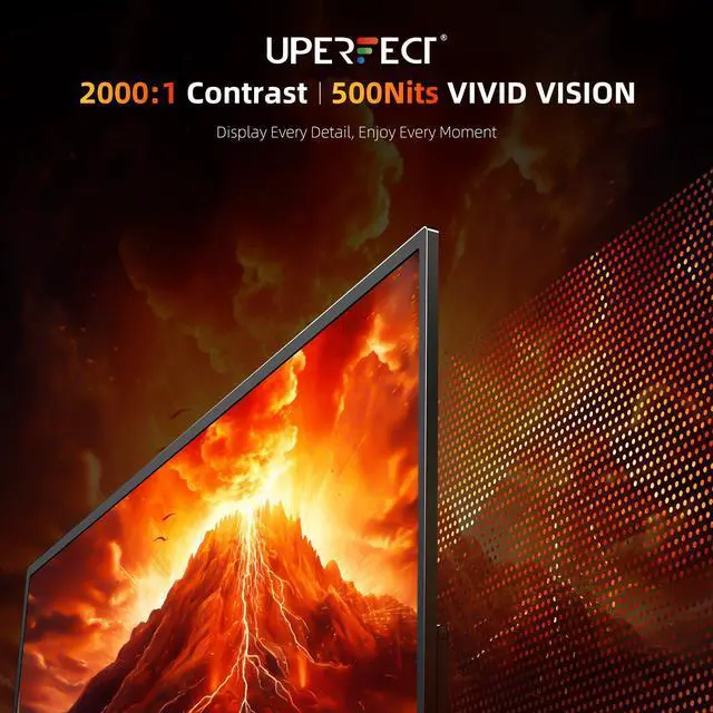 Alt view image 5 of 5 - UPERFECT 24.5" Portable Monitor 240Hz Gaming Monitor 1200:1 Contrast FreeSync 1ms Fast IPS Large Screen, Built-in 180° Adjustable Stand/VESA, USB-C HDMI Second Screen for Laptop, Phone, Game Console