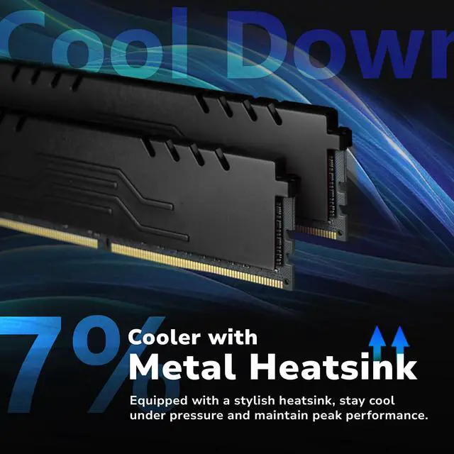 Alt view image 5 of 5 - DATO 16GB DDR4 RAM 8GBx2 3200MHz DIMM with Heatsink PC4-25600 3200 CL16 1.35V 288-Pin Non-ECC UDIMM Desktop Memory Module for Gaming - Extreme White