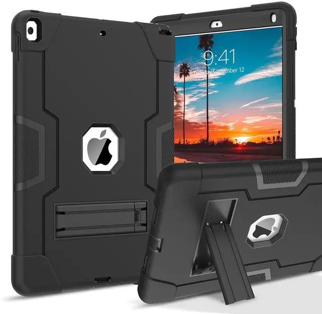 Main image of BENTOBEN for iPad Air 3 2019 Case, iPad Pro 10.5" 2017 Case, 3 Layers Heavy Duty Rugged Shockproof Kickstand Sturdy Protective Tablet Cover for iPad Air 3rd Generation/iPad Pro 10.5" 2017, Black
