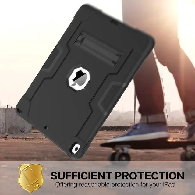 Alt view image 2 of 5 - BENTOBEN for iPad Air 3 2019 Case, iPad Pro 10.5" 2017 Case, 3 Layers Heavy Duty Rugged Shockproof Kickstand Sturdy Protective Tablet Cover for iPad Air 3rd Generation/iPad Pro 10.5" 2017, Black