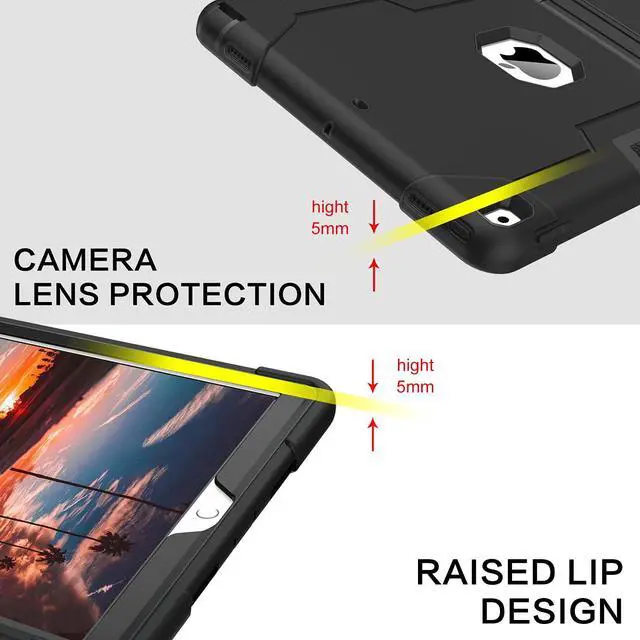 Alt view image 5 of 5 - BENTOBEN for iPad Air 3 2019 Case, iPad Pro 10.5" 2017 Case, 3 Layers Heavy Duty Rugged Shockproof Kickstand Sturdy Protective Tablet Cover for iPad Air 3rd Generation/iPad Pro 10.5" 2017, Black