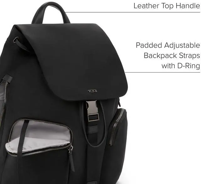 Alt view image 3 of 5 - TUMI - Voyageur Ramsay Backpack - Women's Fashion Bag for Travel, Business, Work - Fits up to 14" Laptop - 15.0" X 11.8" X 6.0" - Black/Gunmetal