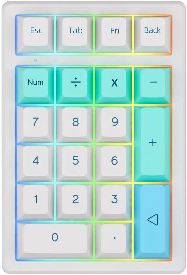 Main image of KEYCOOL K21 Mechanical Number Keypad Wireless Numeric Keyboard, Hot-swappable Bluetooth Numpad 5.0/2.4GHz, RGB Numerical Programmable Keyboard for Laptop Mac Win iOS Android