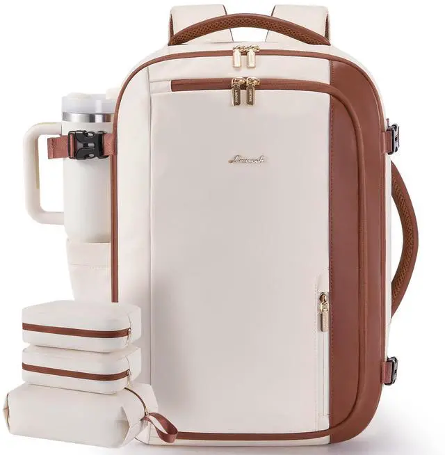 Main image of LOVEVOOK 50L Travel Backpack for Women,Carry on Luggage Backpack Flight Approved with 3 Packing Cubes,Waterproof Personal Item Travel Bag fits 17 Inch Laptop,Overnight Weekender Business Daypack