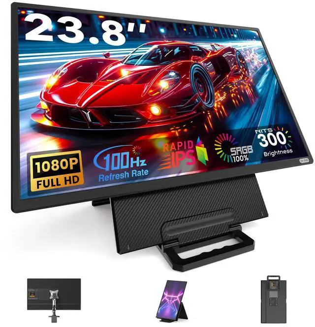 Main image of Laptop Screen Extender, 23.8'' 1080P FHD 100HZ IPS Portable Monitor, Travel Monitor for Work Home Gaming, Landscape & Portrait Display, Compatible with Wins/Mac/Linux & MINI PC/Switch/PS5/Smart Phone