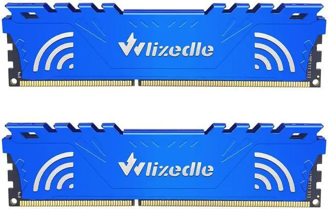 Main image of Wlizedle DDR3 RAM 16GB Kit (2x8GB) 1333MHz CL9 UDIMM, Desktop Memory Module PC3-10600 240-Pin 1.5V 2Rx8 Dual Rank Non-ECC Unbuffered PC Computer RAM Stick Upgrade - Blue
